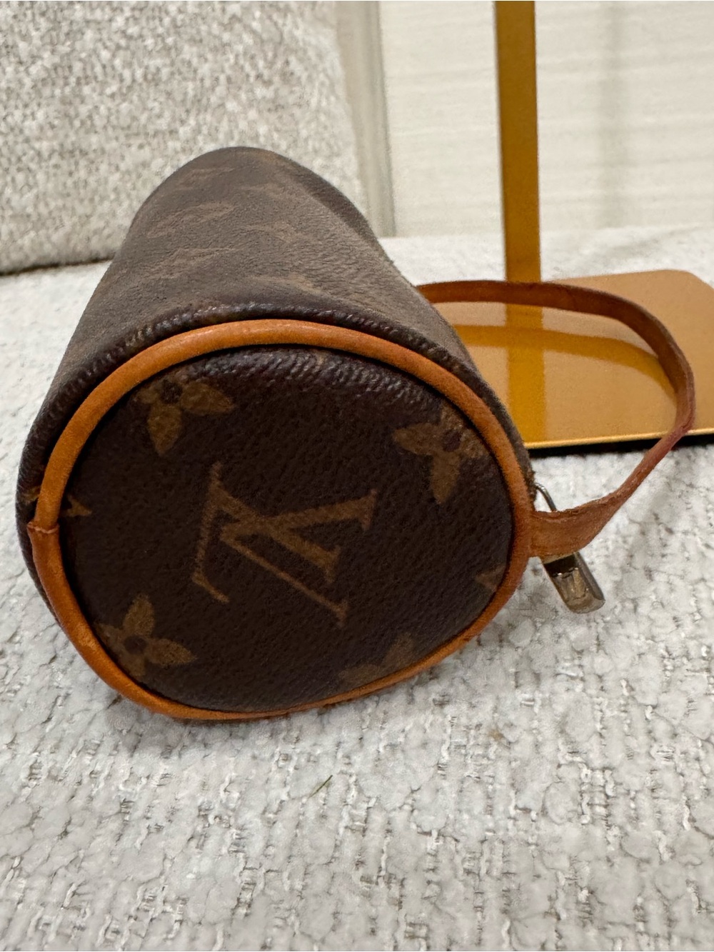 Louis Vuitton Monogram Mini Cylinder Bag in Brown and Tan - Picture 6 of 8